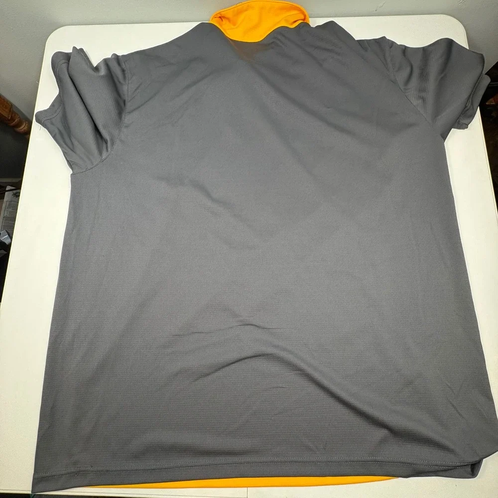 Holloway Dry Excel Performance Polo Yellow Gray Athletic Men's‎ 2XL